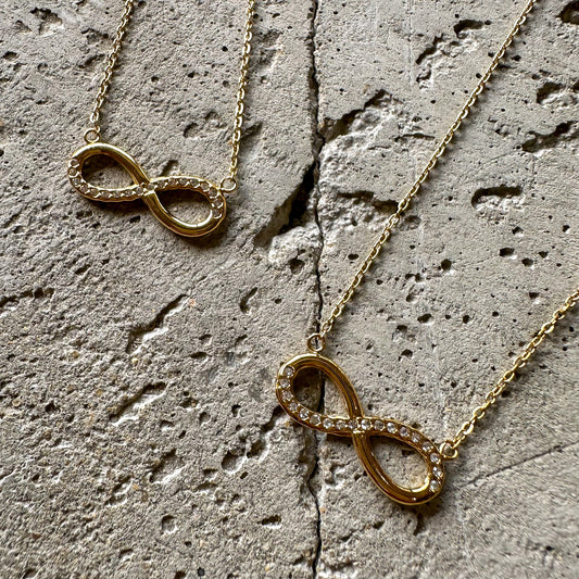 Encrusted Infinity Necklace